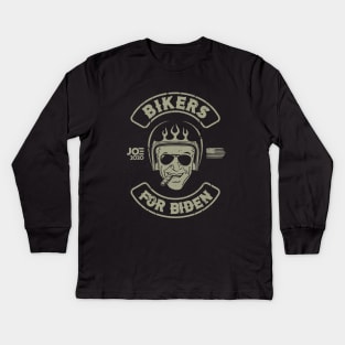 Bikers for Biden Motorcycle Club - Vote Joe 2020 Kids Long Sleeve T-Shirt